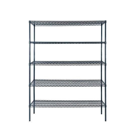 Atosa MWSSE182486 5-Shelf Epoxy Shelving Unit w/ 86" Posts (18"x24")-Slate Gray