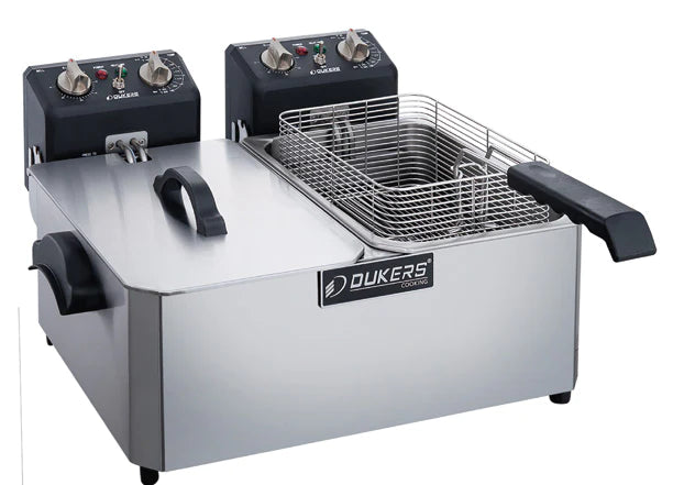 Dukers DCF15ED Two Basket Electric Fryer