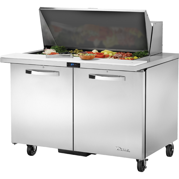 True TSSU-48-18M-B-HC~SPEC3 Mega-Top Solid Door Sandwich/Salad Unit Spec Package 3