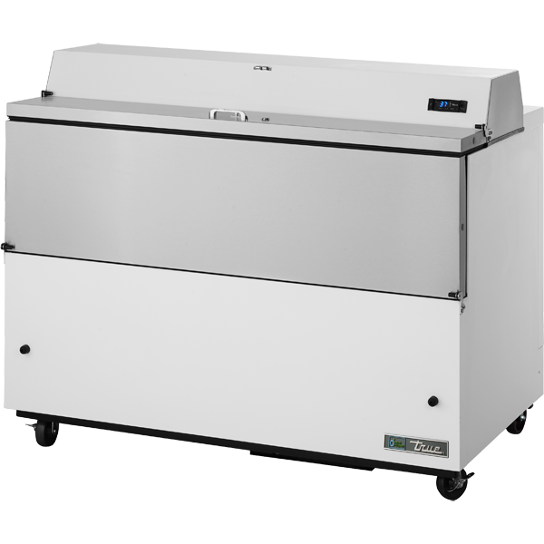 True TMC-49-SS-HC Milk Cooler White and Stainless Steel Exterior/Stainless Steel Interior