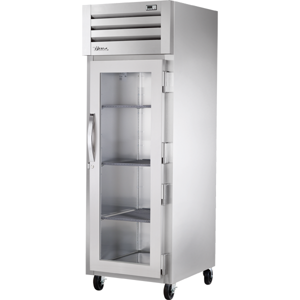 True STG1H-1G Reach-In Glass Swing Door Heated Cabinet