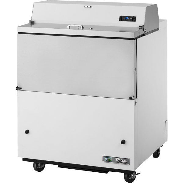 True TMC-34-SS-HC Milk Cooler White and Stainless Steel Exterior/Stainless Steel Interior