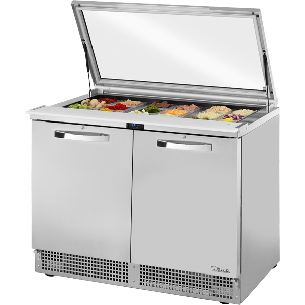 True TFP-48-18M-FGLID~SPEC3 Food Prep Unit with Flat Glass Lid~Spec Package 3