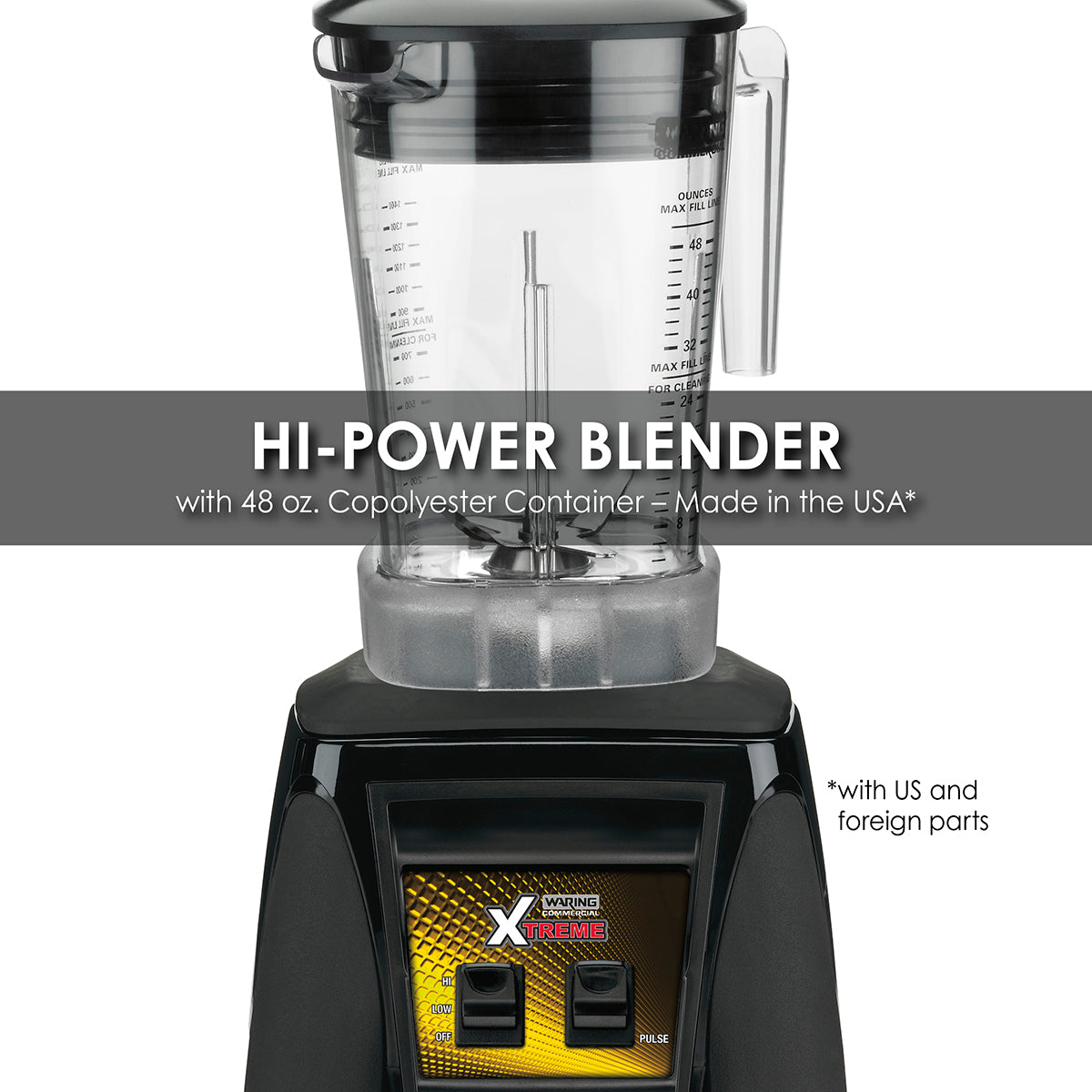 Waring MX1000XTXP 3.5 HP Blender w/ Paddle Switches & 48 oz. BPA-Free Copolyester Container