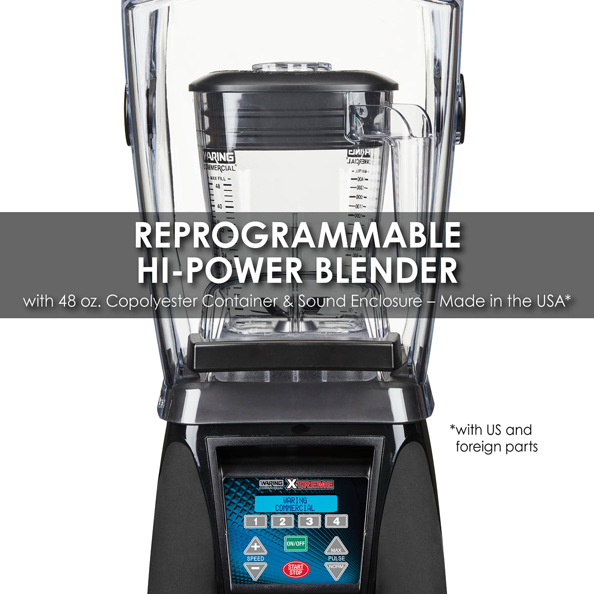 Waring MX1500XTXP 3.5 HP Blender w/ LCD Display, Programmable, 48 oz. BPA-Free Copolyester Cont. & Sound Enclosure