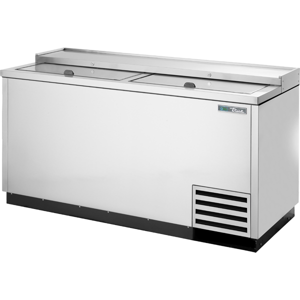 True TD-65-24-S-HC Solid Slide Lid Stainless Steel Deep Well Horizontal Bottle Cooler