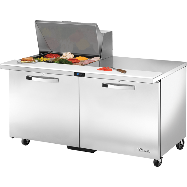 True TSSU-60-12M-B-HC~SPEC3 Mega-Top Solid Door Sandwich/Salad Unit Spec Package 3