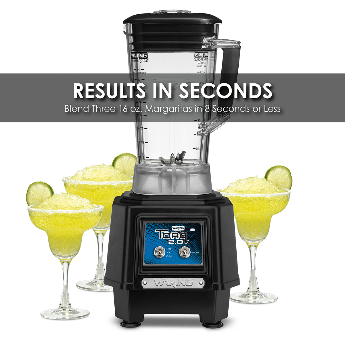 Waring TBB145P6 2 HP Blender, Toggle Switches, with 64 oz. BPA-Free Copolyester Container