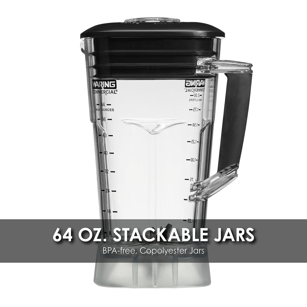 Waring TBB145P6 2 HP Blender, Toggle Switches, with 64 oz. BPA-Free Copolyester Container