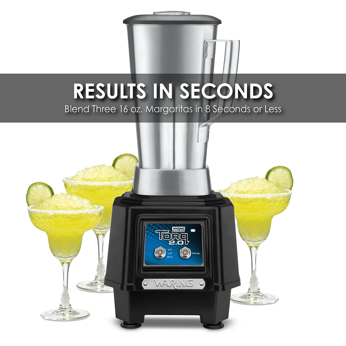 Waring TBB160S6 2 HP Blender, Electronic Keypad & 60-Second Timer,with 64 oz. Stainless Steel Container