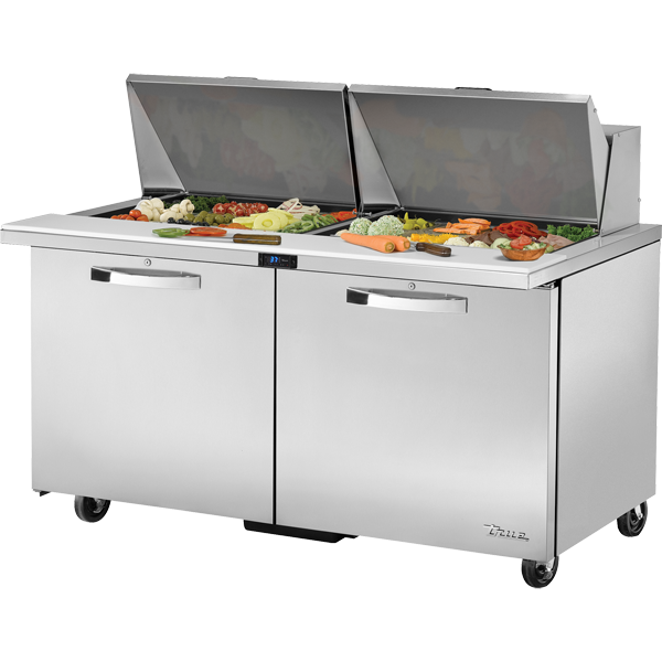 True TSSU-60-24M-B-ST-HC~SPEC3 Mega-Top Solid Door Sandwich/Salad Unit Spec Package 3