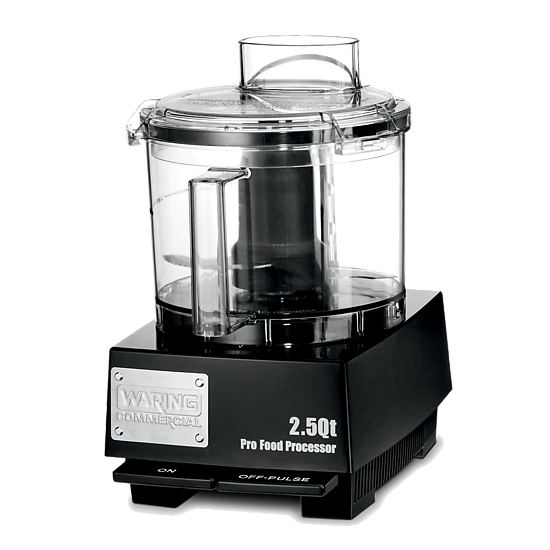 Waring WFP11SW 2.5-Qt. Bowl Cutter Mixer with Flat Lid and LiquiLock® Seal System