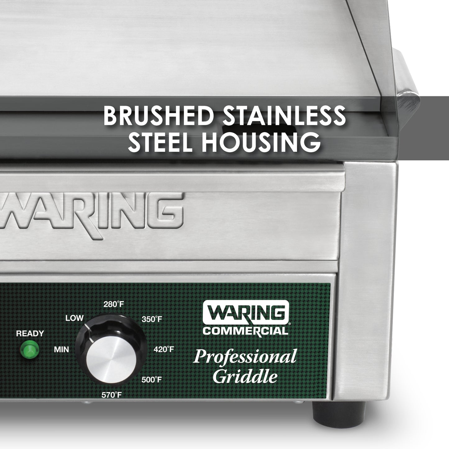 Waring WGR140X Countertop Electric Griddle — 120V, 1800W (14" x 16" cooking surface)
