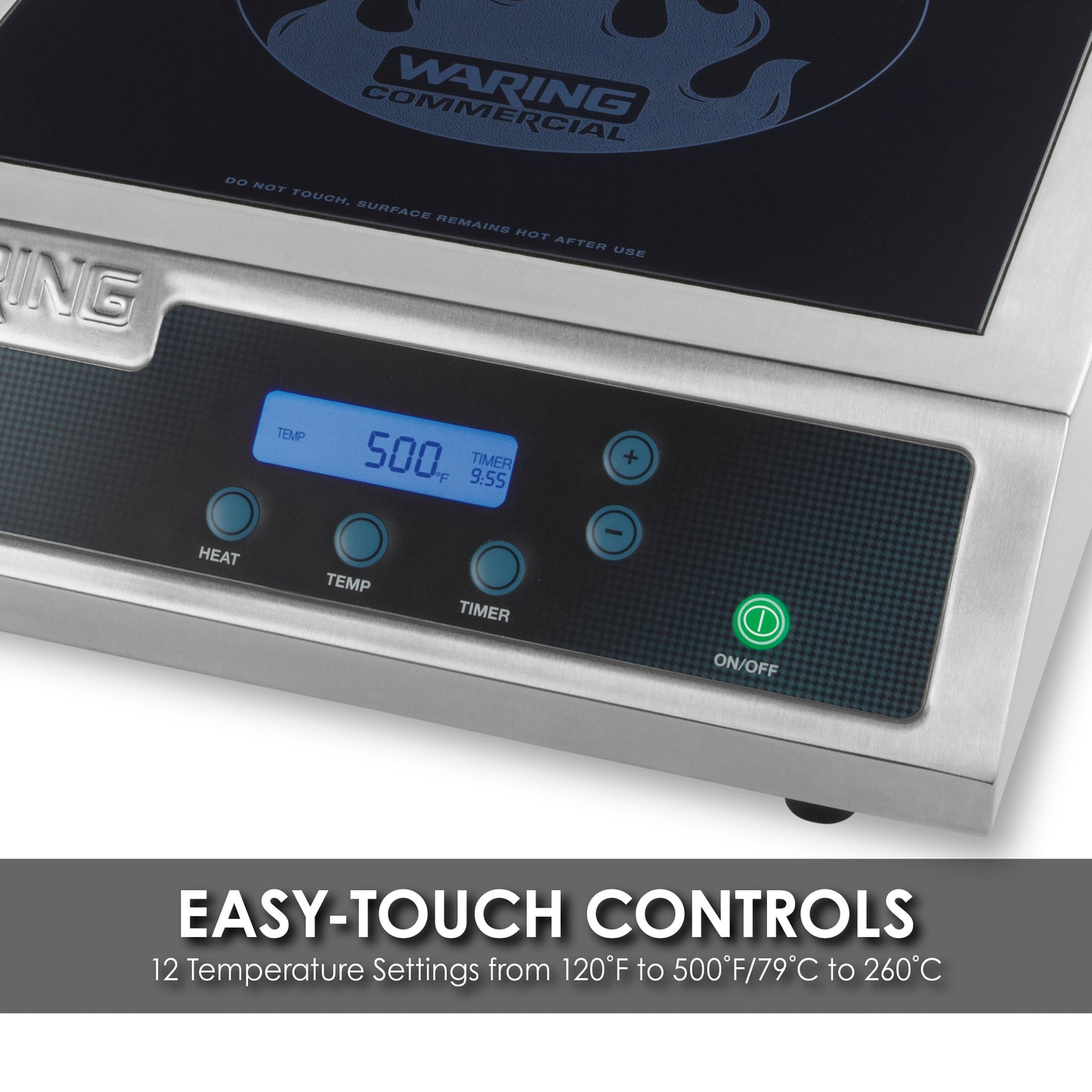 Waring WIH400 Heavy-Duty Commercial Induction Range, 120V, 1800W