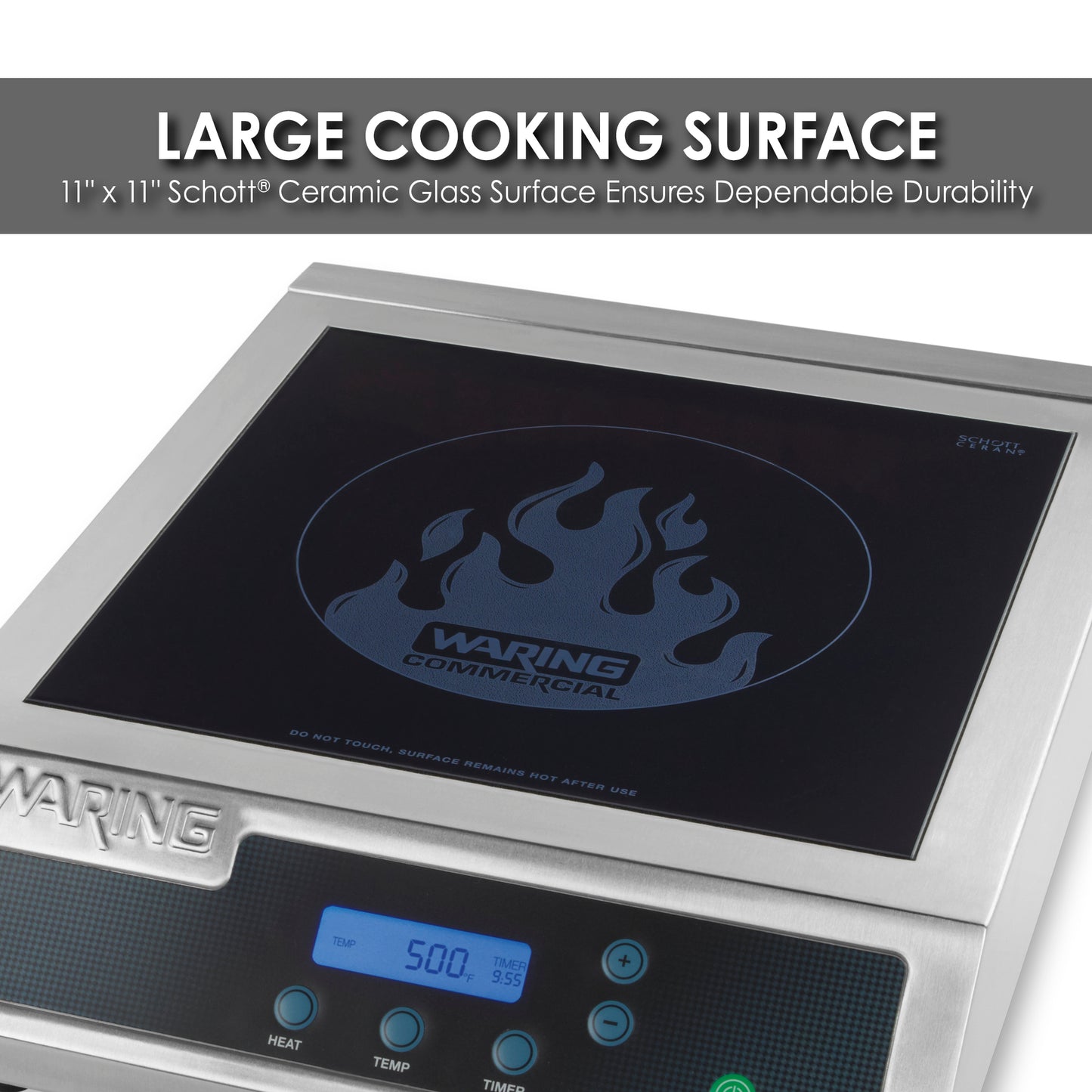 Waring WIH400 Heavy-Duty Commercial Induction Range, 120V, 1800W