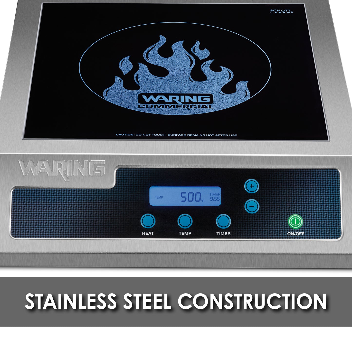 Waring WIH400 Heavy-Duty Commercial Induction Range, 120V, 1800W