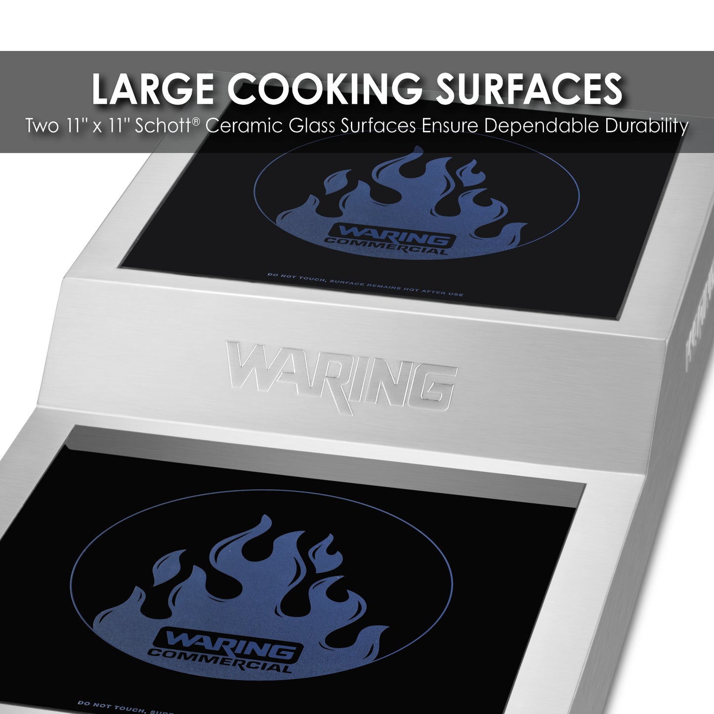 Waring WIH800 Heavy-Duty Commercial Double Induction Range, 208/240V, 3600W