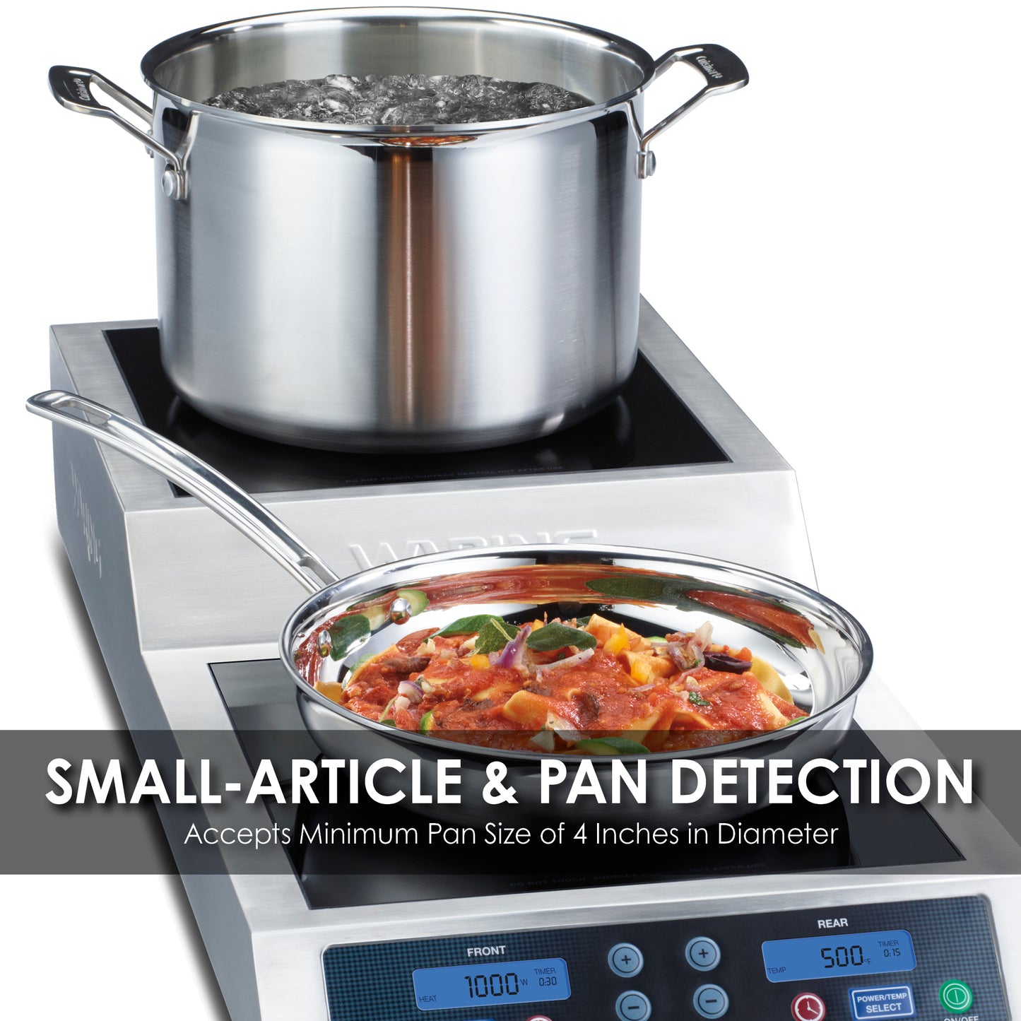 Waring WIH800 Heavy-Duty Commercial Double Induction Range, 208/240V, 3600W