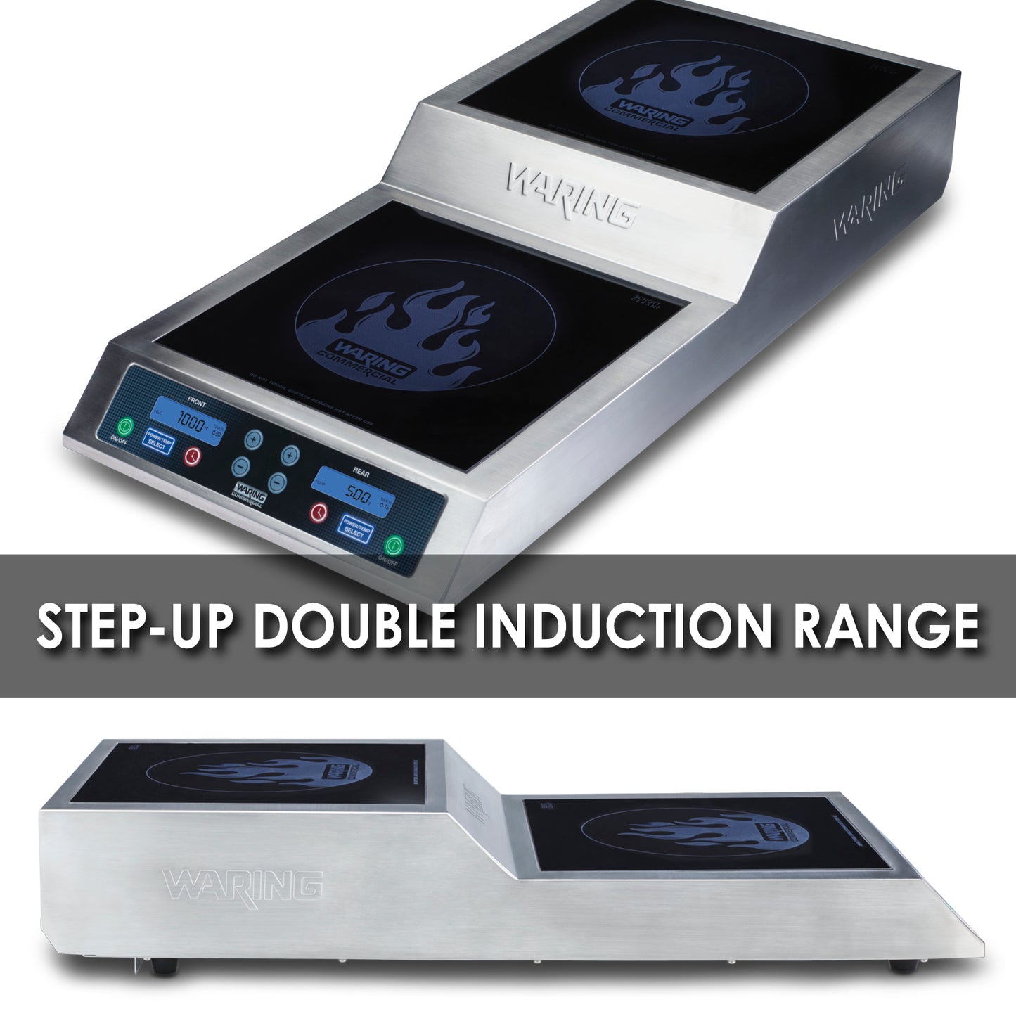 Waring WIH800 Heavy-Duty Commercial Double Induction Range, 208/240V, 3600W