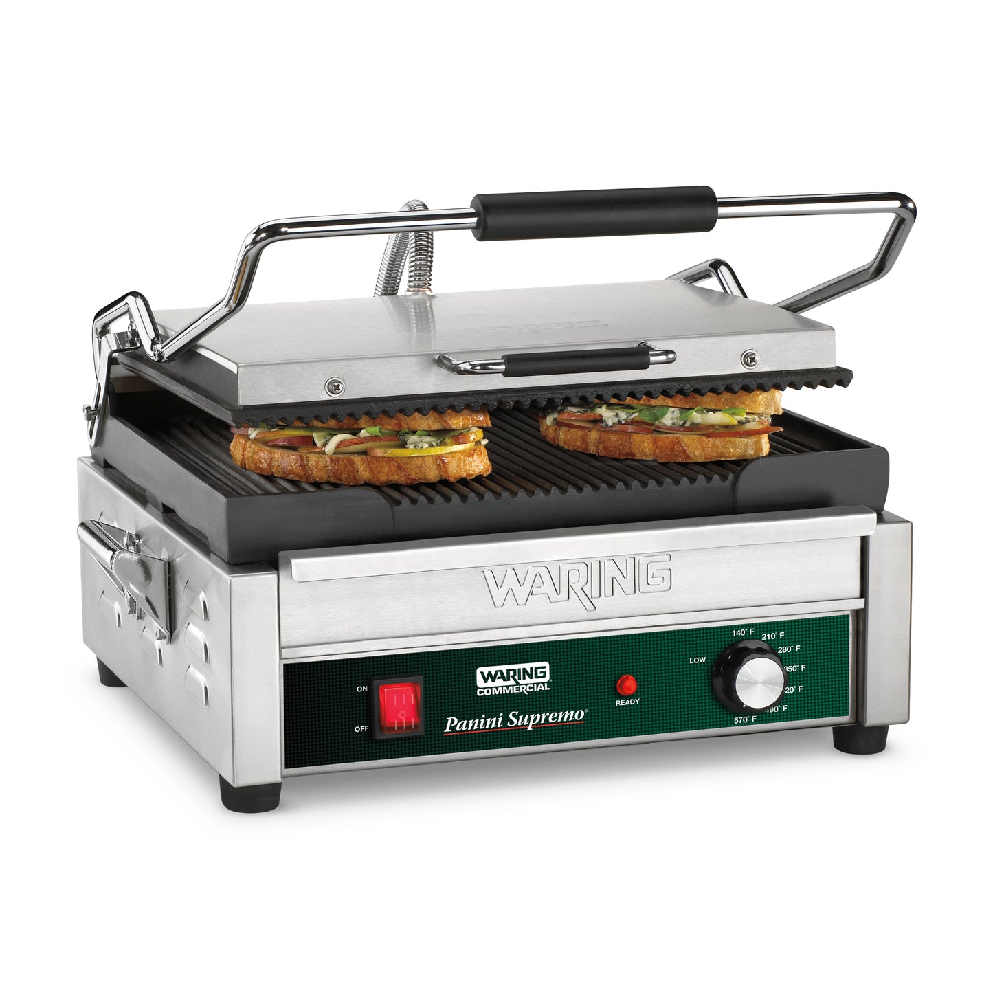Waring WPG250B Panini Supremo® Large Panini Grill — 208V (14.5" x 11" cooking surface)