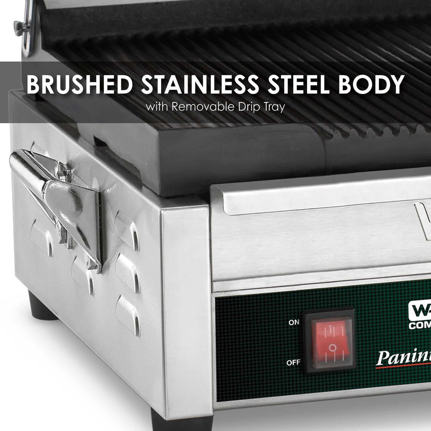Waring WPG250B Panini Supremo® Large Panini Grill — 208V (14.5" x 11" cooking surface)