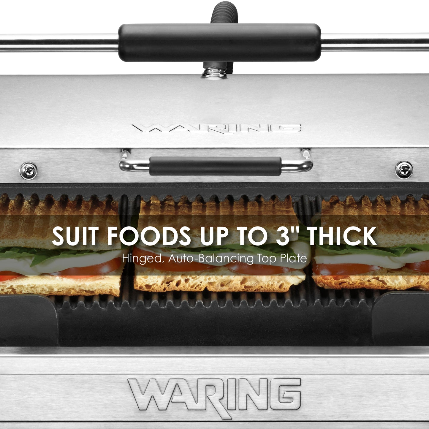 Waring WPG250B Panini Supremo® Large Panini Grill — 208V (14.5" x 11" cooking surface)
