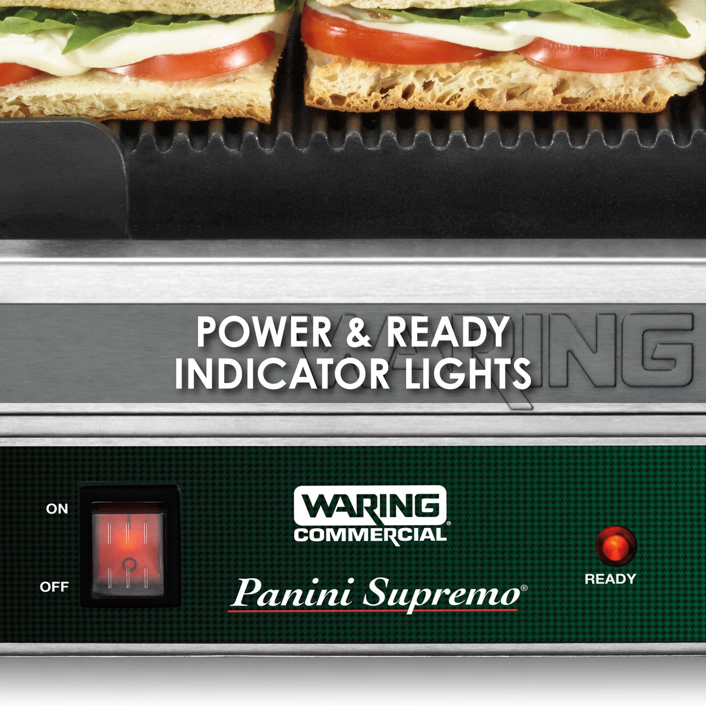 Waring WPG250B Panini Supremo® Large Panini Grill — 208V (14.5" x 11" cooking surface)
