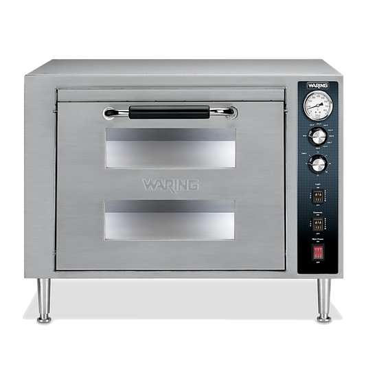 Waring WPO700 Commercial Single Compartment/Double-Deck Pizza Oven, 240V-3200W