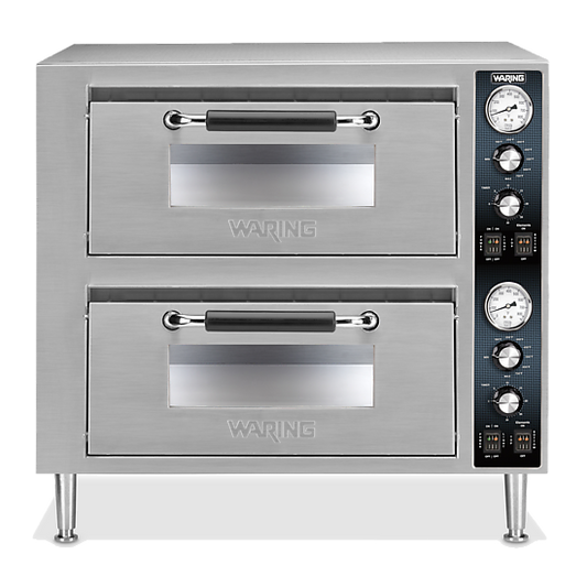 Waring WPO750 Commercial Double Compartment Pizza Oven, 240V-3200W