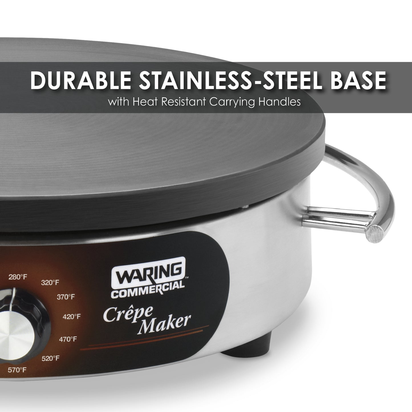 Waring WSC160X 16" Electric Crêpe Maker, 120V, 1800W, Spreader and Spatula included