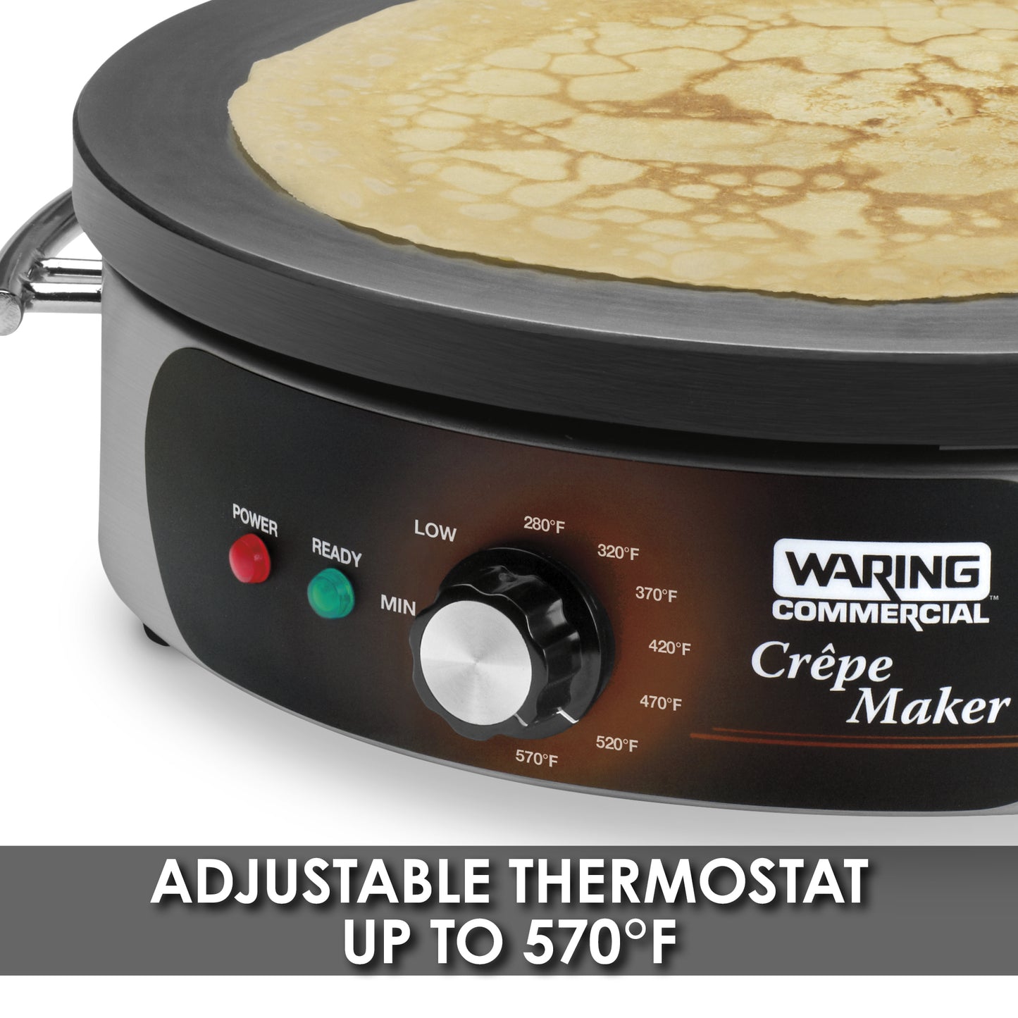 Waring WSC160X 16" Electric Crêpe Maker, 120V, 1800W, Spreader and Spatula included