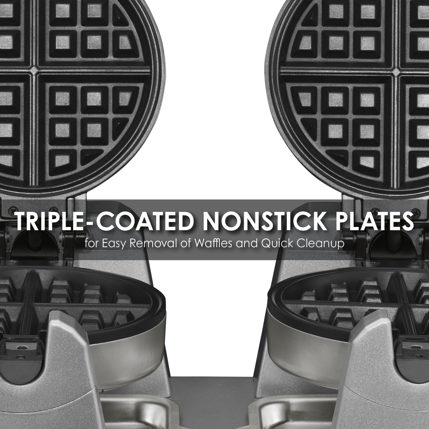 Waring WW250X2 Double Belgian Waffle Maker with Serviceable Plates — 120V, 2400 Watts, 20 Amps