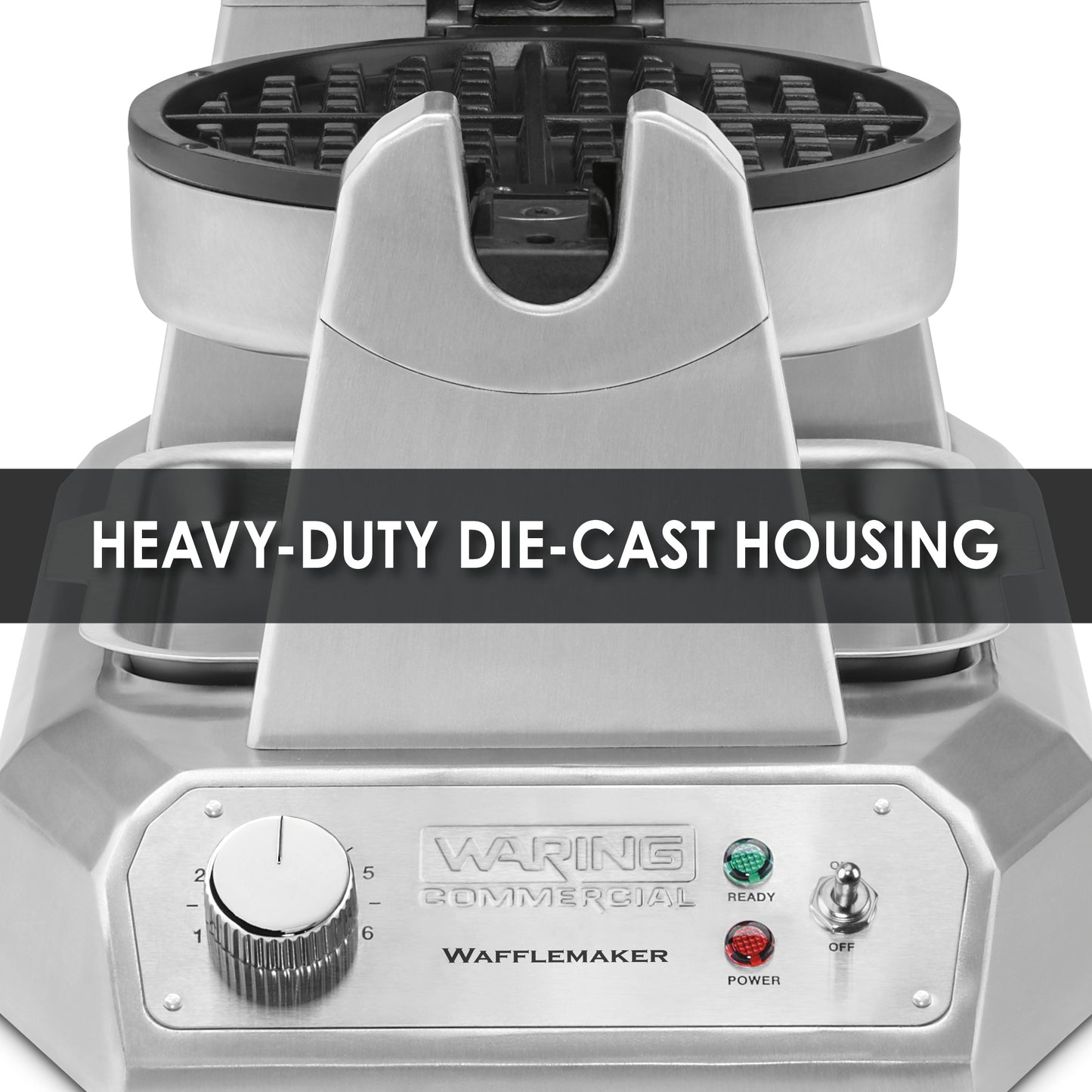 Waring WWD180X Heavy-Duty Classic Waffle Maker with Serviceable Plates — 120V, 1200W