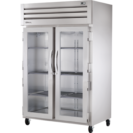 True STR2H-2G Reach-In Glass Swing Door Heated Cabinet