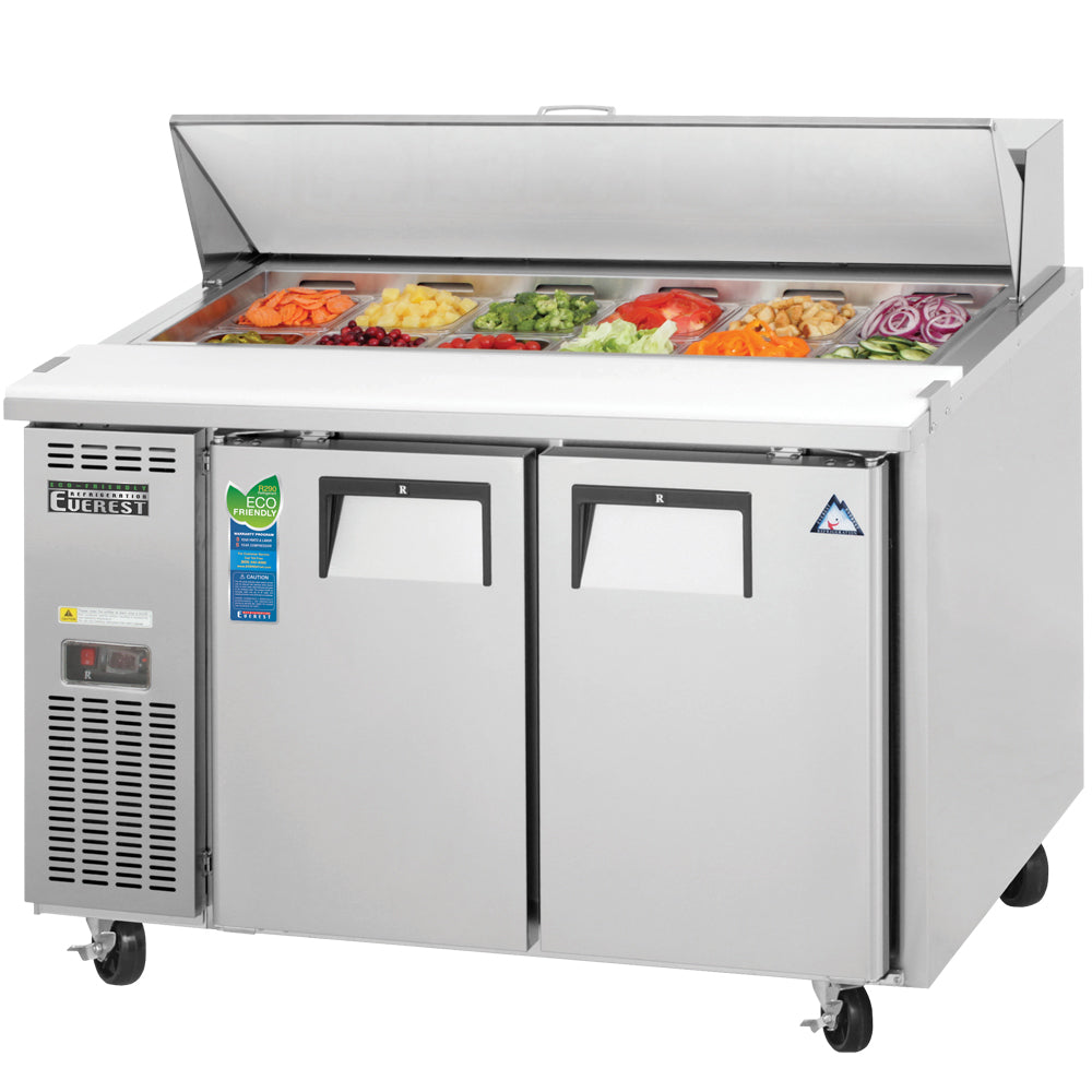 Everest Refrigeration EPR2-24 2 Door Sandwich Prep Table 47 1/2" Length, 24" Depth