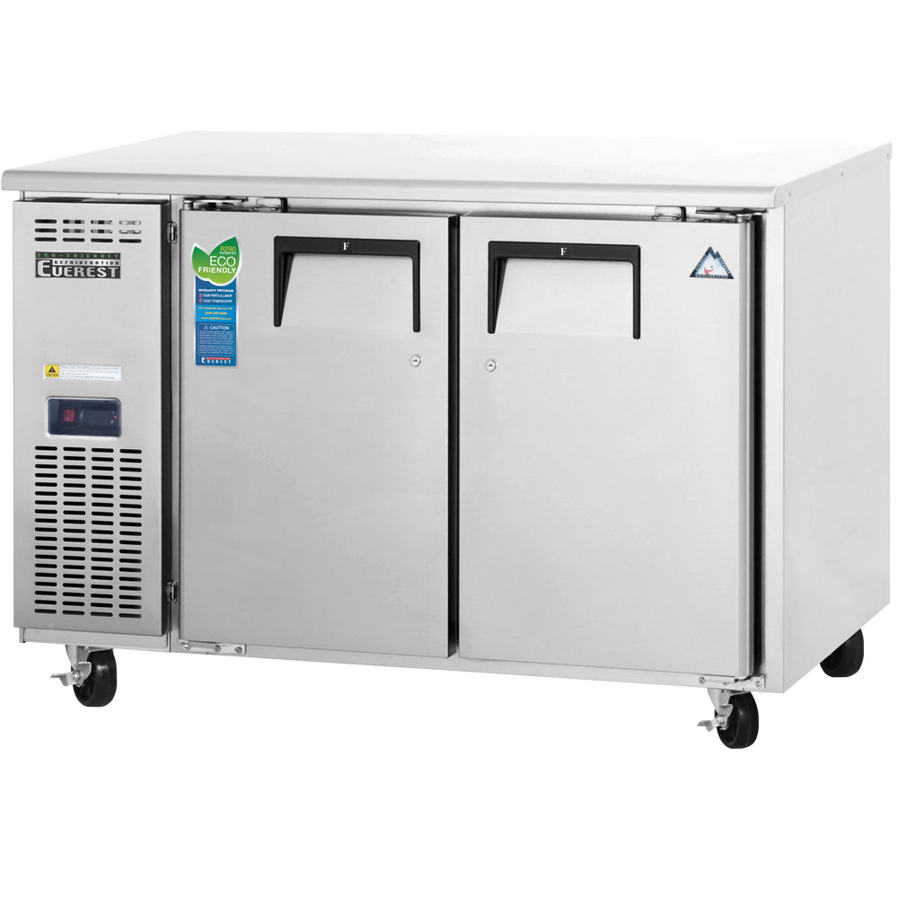 Everest Refrigeration ETF2-24 2 Door Undercounter Freezer 47 1/2" Length, 24" Depth
