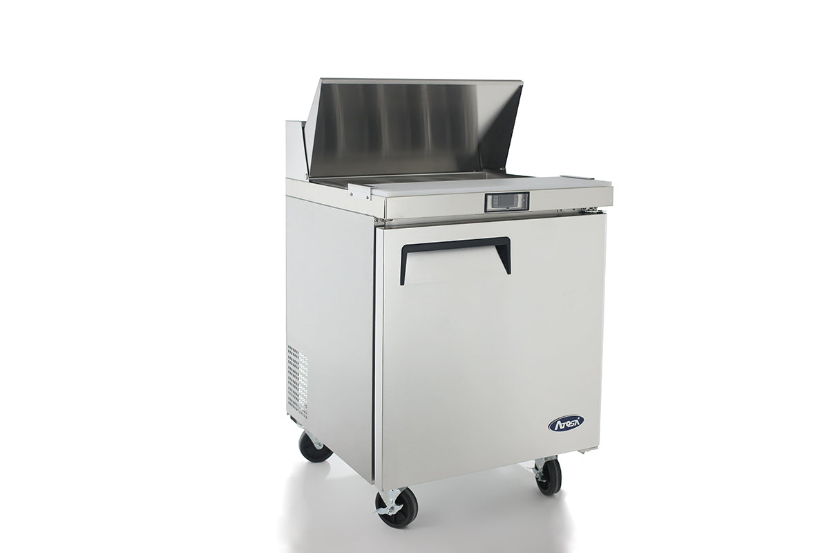 Atosa MSF8301GR 27'' Sandwich Prep. Table with 8 S/S Pans