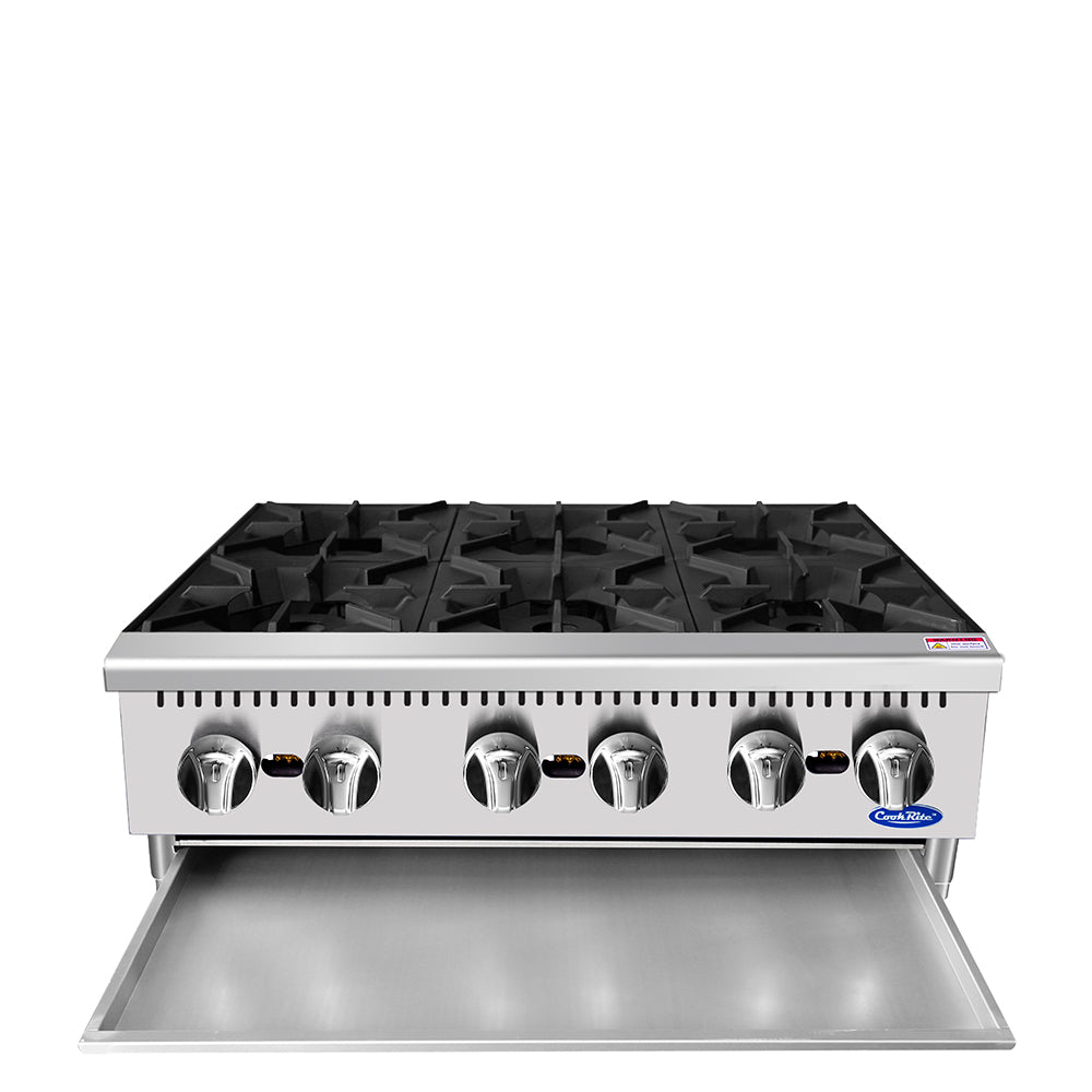 Atosa ACHP-6 HD 36'' (6) Burner Hotplate with Total 192,000 B.T.U.