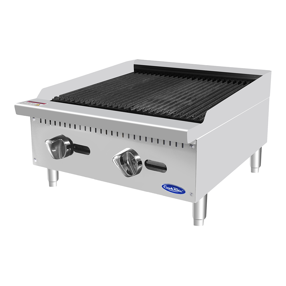 Atosa ATCB-24* HD 24'' Char-rock Broiler with Total 70,000 B.T.U.
