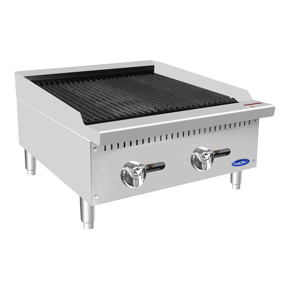 Atosa ATCB-24* HD 24'' Char-rock Broiler with Total 70,000 B.T.U.
