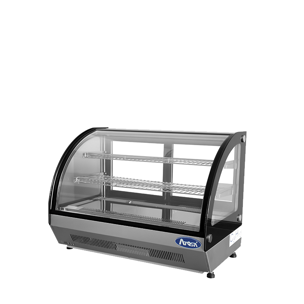 Atosa CRDC-46 Countertop Refrigerated Display Curved, 4.6 Cu Ft