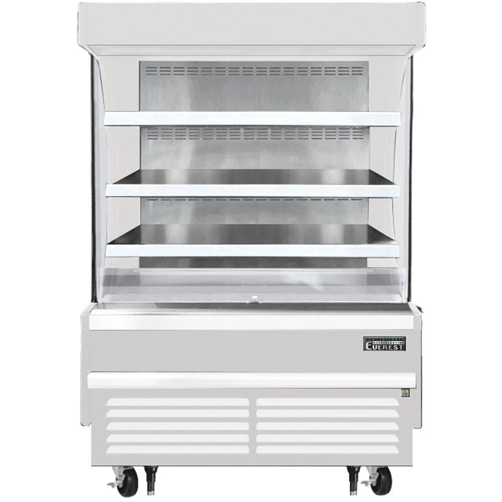Everest Refrigeration EOMV-48-W-28-S Vertical Open Air Merchandiser - White Exterior