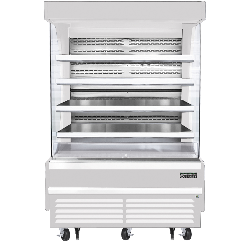 Everest Refrigeration EOMV-60-W-35-T Vertical Open Air Merchandiser - White Exterior