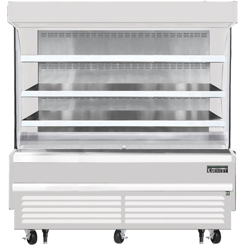 Everest Refrigeration EOMV-72-W-28-S Vertical Open Air Merchandiser - White Exterior