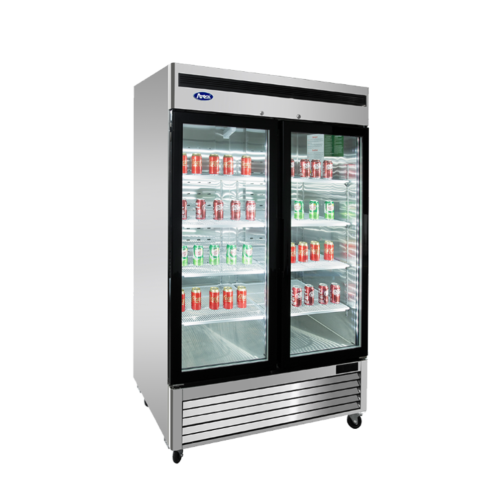 Atosa MCF8703ES Bottom Mount (2) Glass Door Freezer S/S In/Out