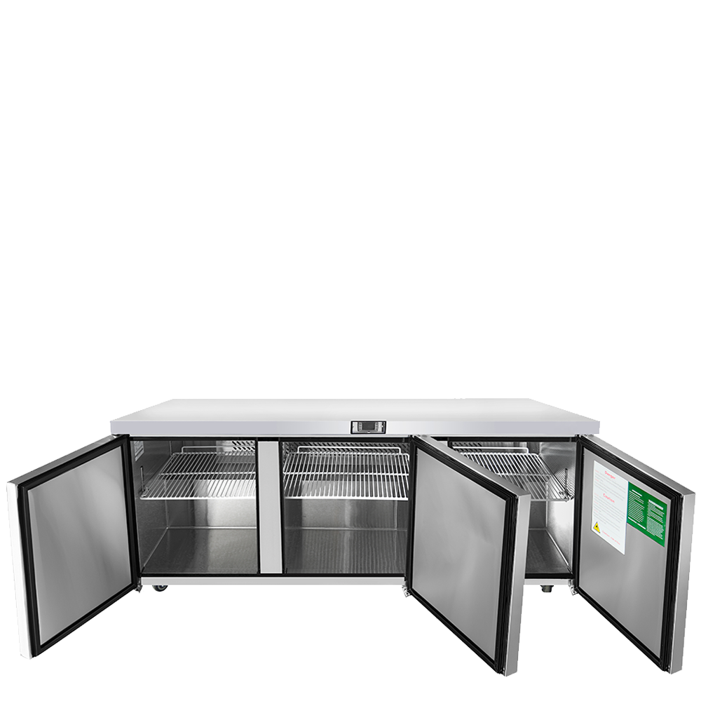 Atosa MGF8404GR 72'' Undercounter-Refrigerator Dimensions: 72-7/10 W * 30 D * 34-1/8 H