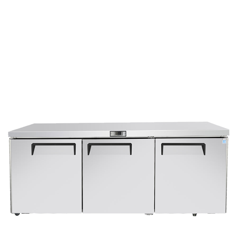 Atosa MGF8404GR 72'' Undercounter-Refrigerator Dimensions: 72-7/10 W * 30 D * 34-1/8 H