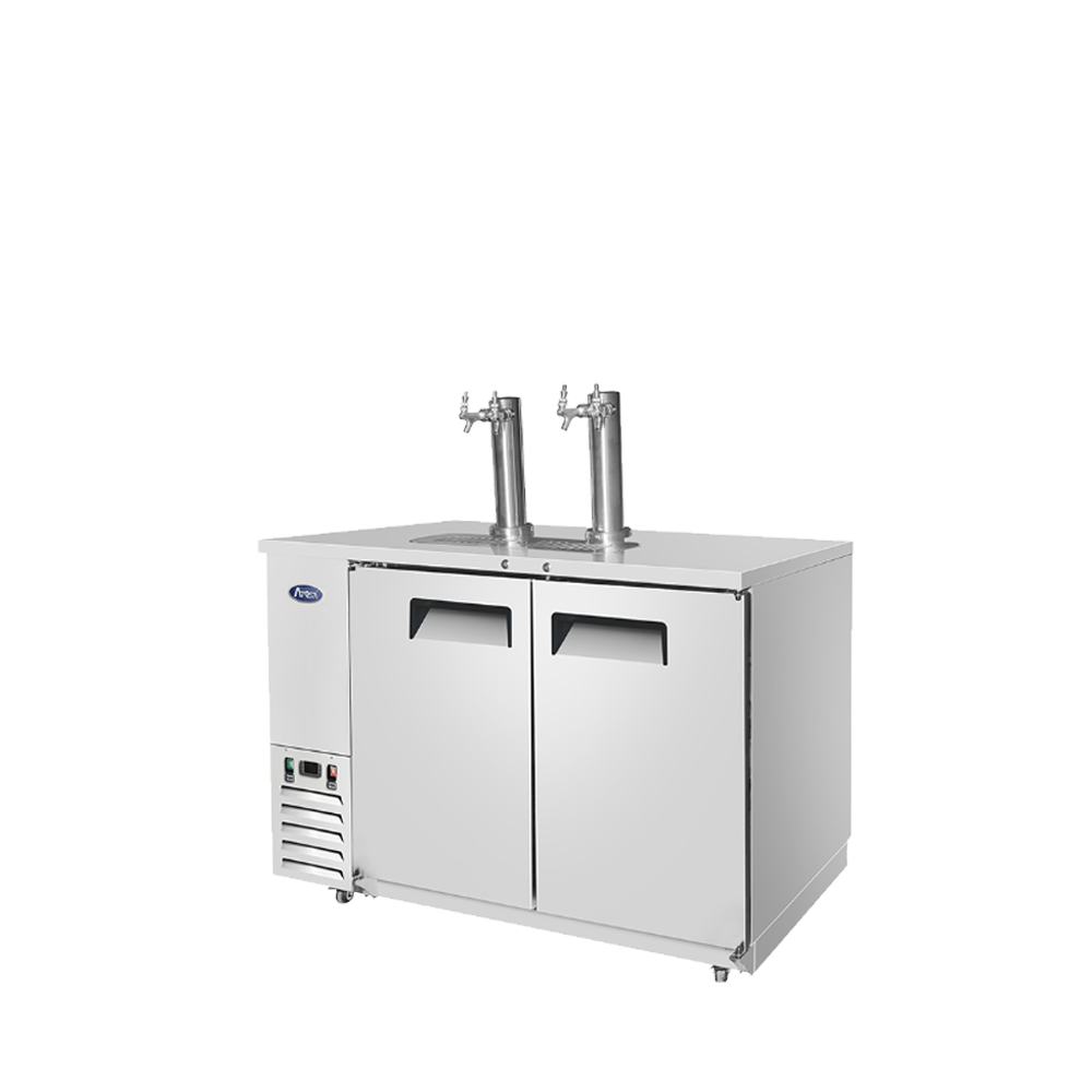 Atosa MKC58GR 58'' Keg Cooler -S/S-with 2 Dual Tap Towers