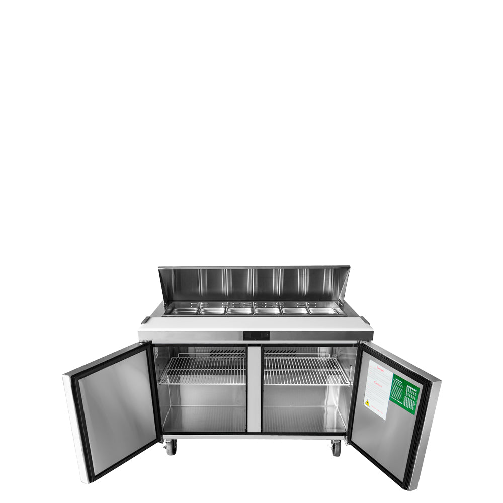Atosa MSF8303GR 60'' Sandwich Prep. Table with 16 S/S Pans