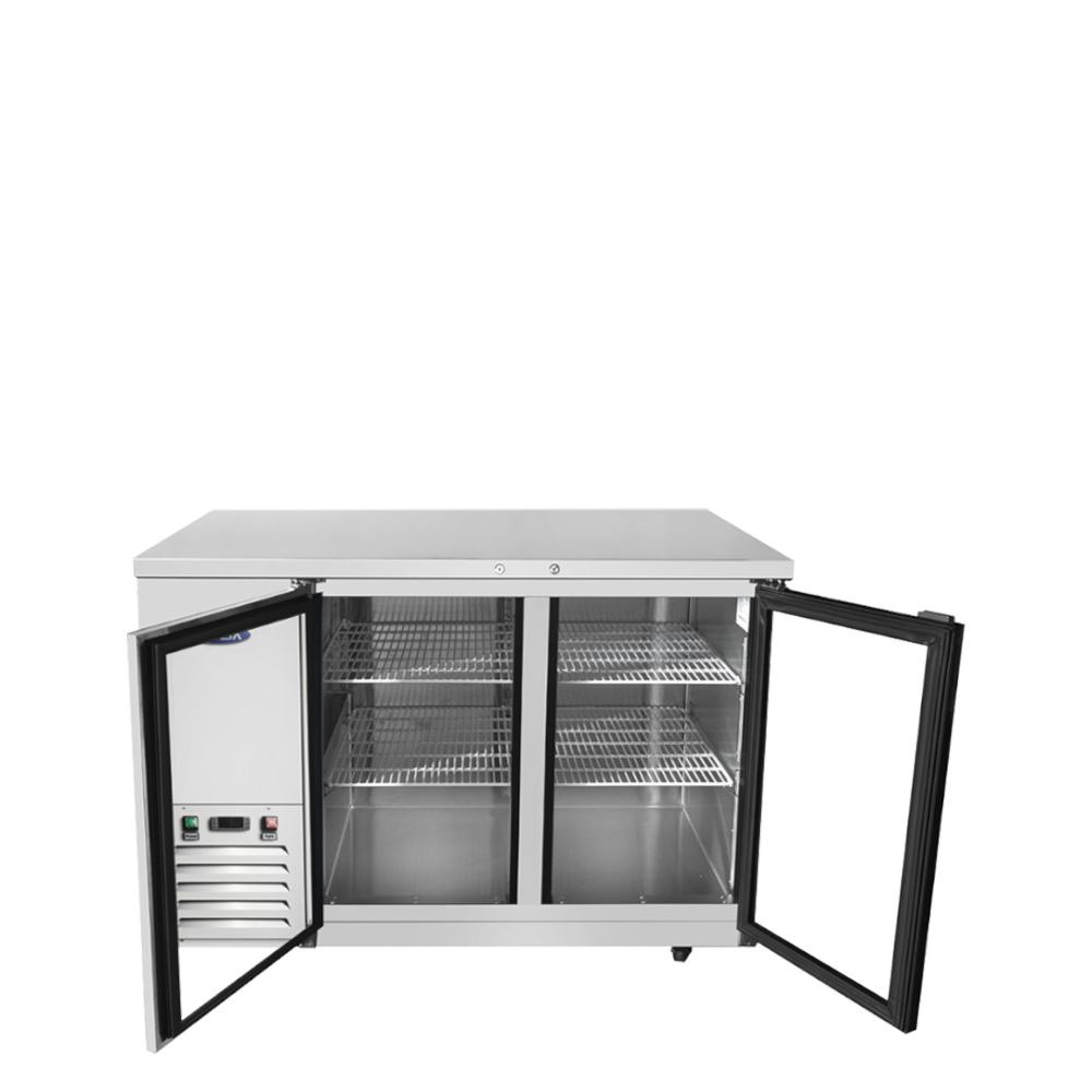 Atosa SBB48GGRAUS1 48" Back Bar Cooler w/ Glass Door Shallow Depth (S/S Exterior)